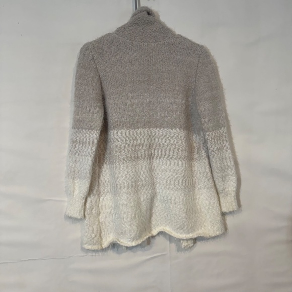 Cupio Blush Womens Size (Medium) Ivory & Beige Chunky-Knit Open Front Cardigan - Picture 2 of 8